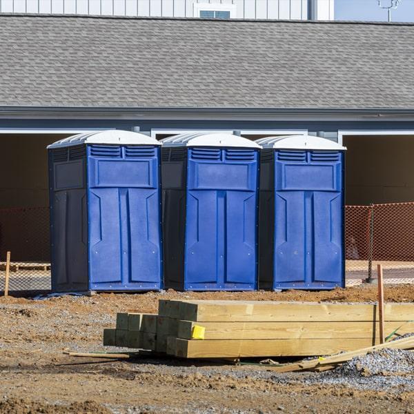 Heavy-duty construction site porta potty in Lansing, Michigan
